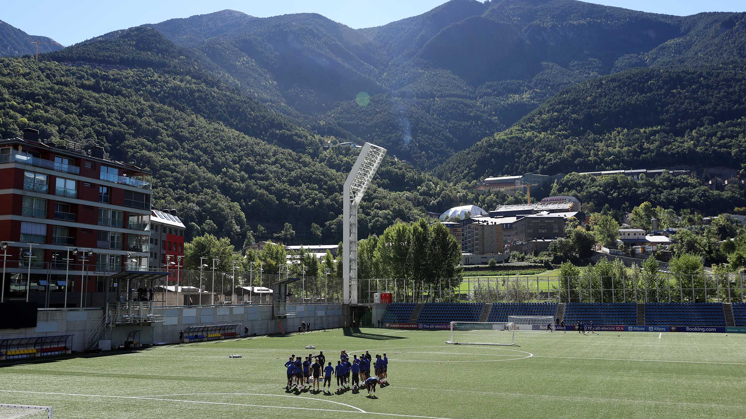 The England squad train in Andorra ahead of their World Cup Qualifier in 2021