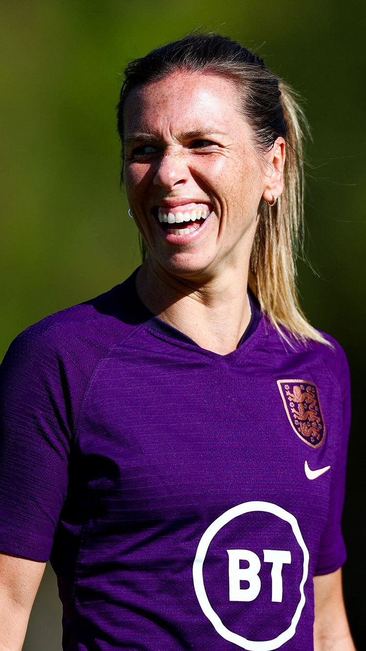 Carly Telford during training with the England team