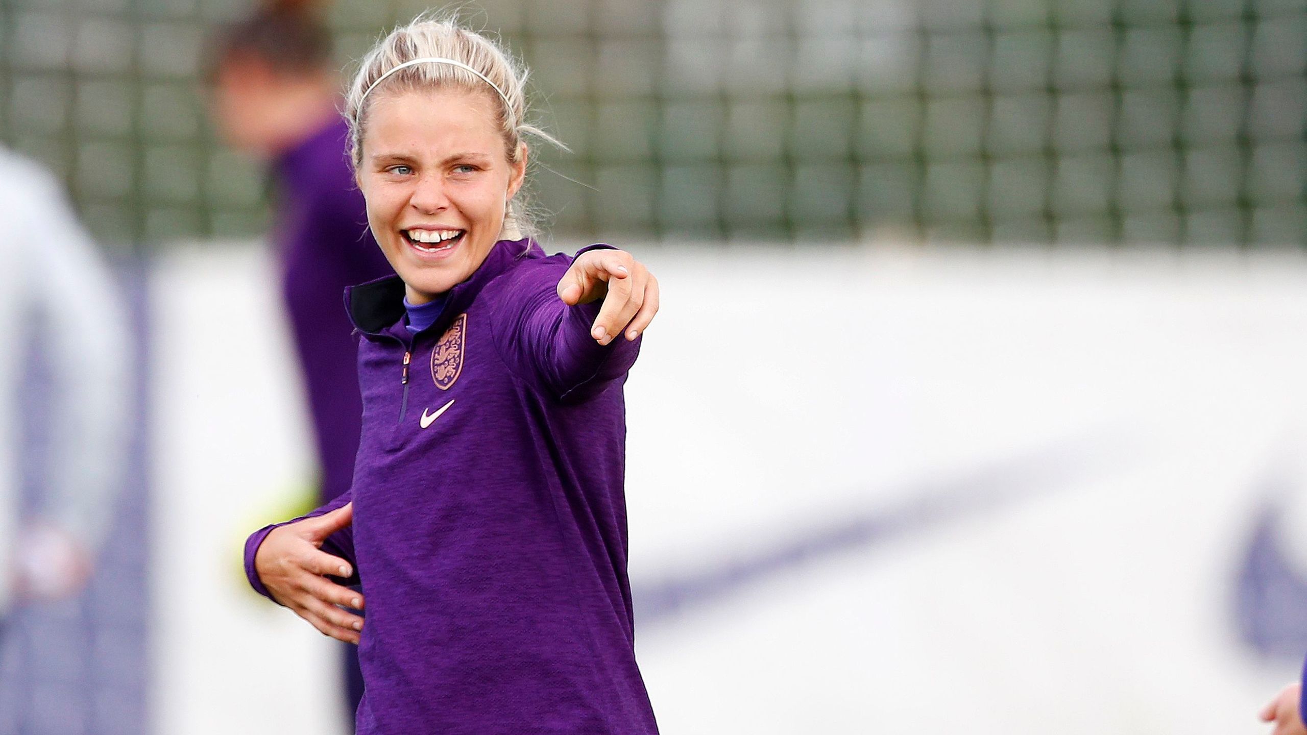 England's Rachel Daly in training