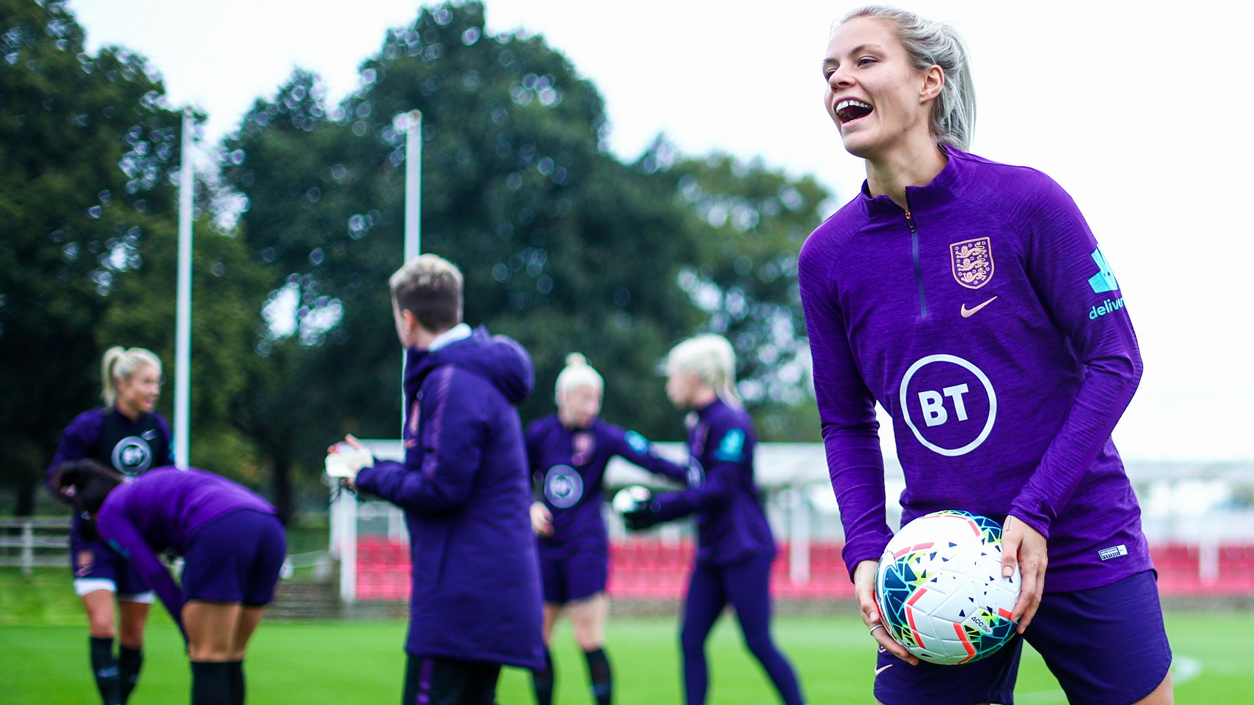 England's Rachel Daly in training