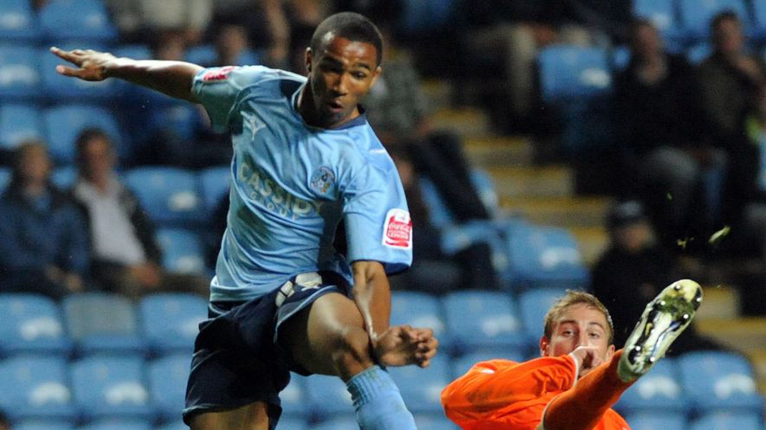 Callum Wilson in playing for Coventry City FC. Photo courtesy of Coventry City FC