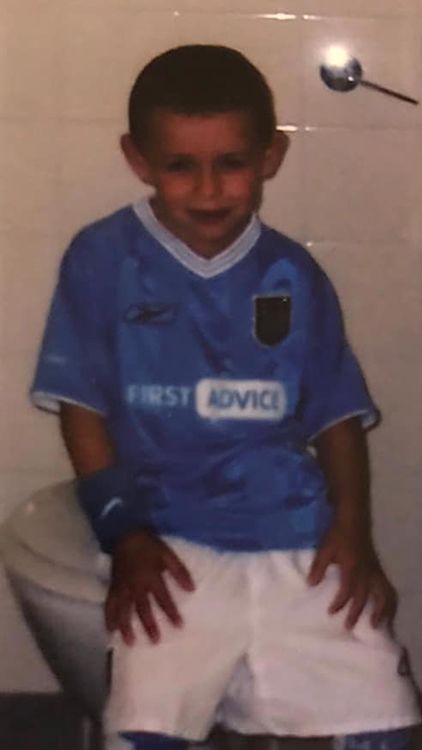Phil Foden on the first day he trained with Manchester City