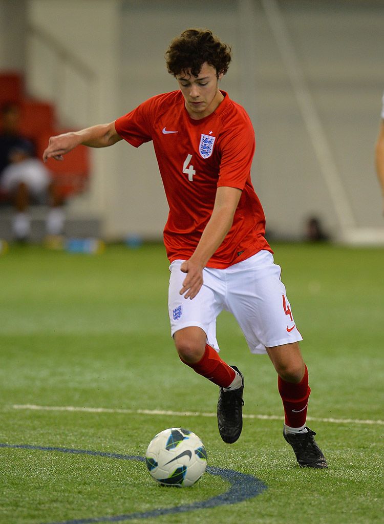 Jake Brown during one of his first England cerebral palsy training sessions at St. George's Park in 2014.